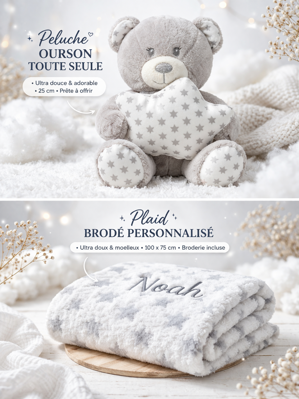 Plaid bébé personnalisé avec prénom