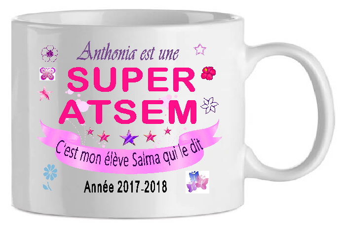 Mug ATSEM ou ASEM personnalisé - La petite boutique à Clic