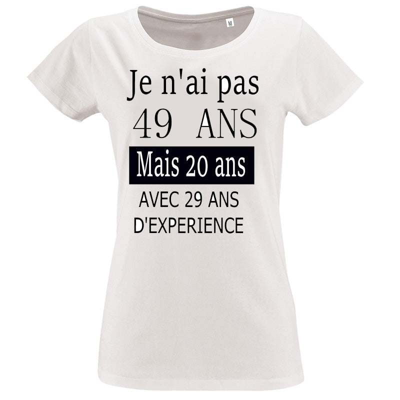 T-shirt Humoristique - Anniversaire Femme 20 ans, Espace-cadeau