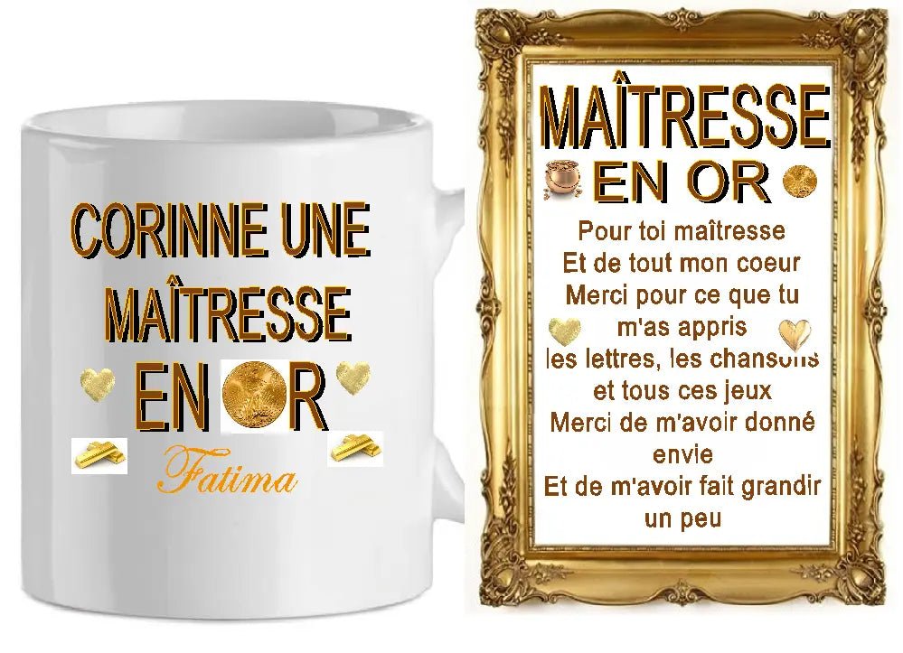 Ensemble-maitresse-petit-modele maitresse en or ( 2 modeles ) (ref-29450)