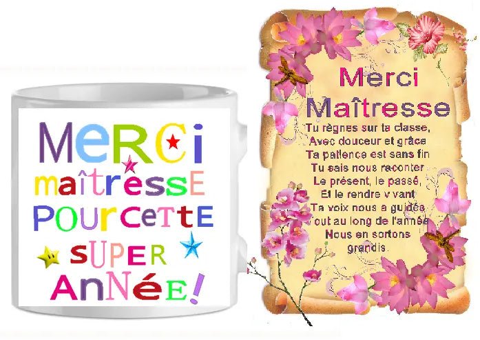 Ensemble-mug-parchemin maitresse n18 (ref-40632)