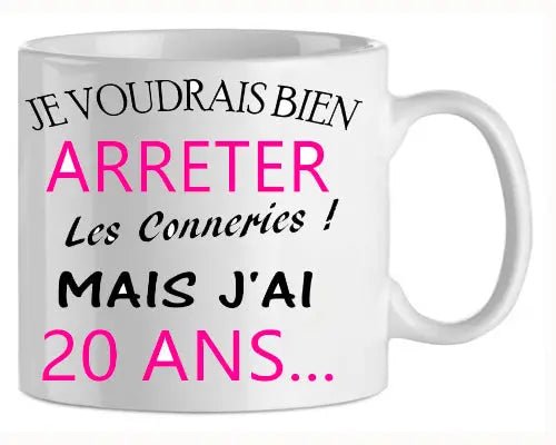 Mug-anniversaire-humour je voudrais bien arreter (ref-73333)