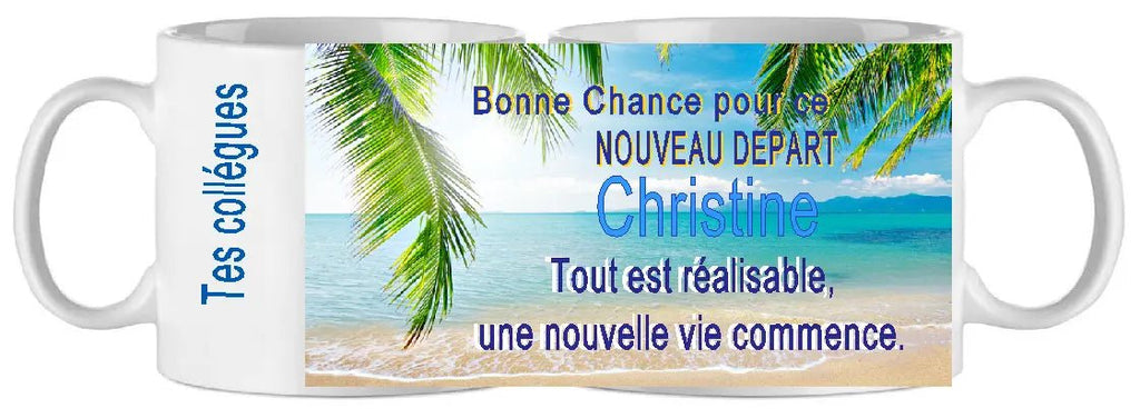 Mug-depart personnalise christine (ref-60974)