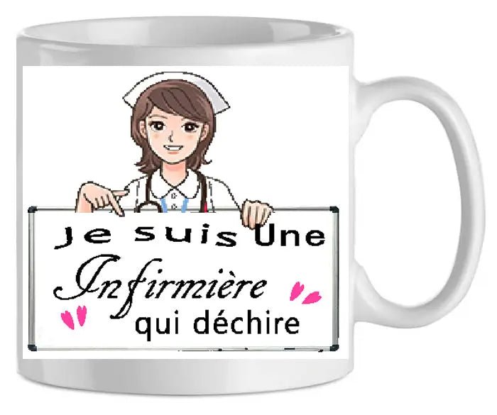 Mug - infirmiere qui dechire (ref - 54433) - mug | Shopping cadeaux 93