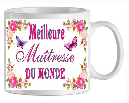 Mug - maitresse du monde (ref - 47696) - Mug personnalisé | Shopping cadeaux 93