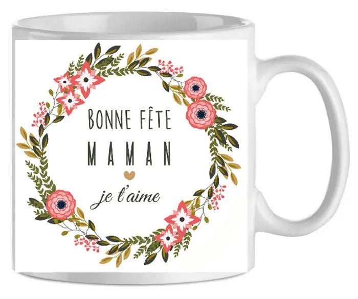 Mug - maman bonne fete maman je t'aime (ref - 34351) - mug | Shopping cadeaux 93