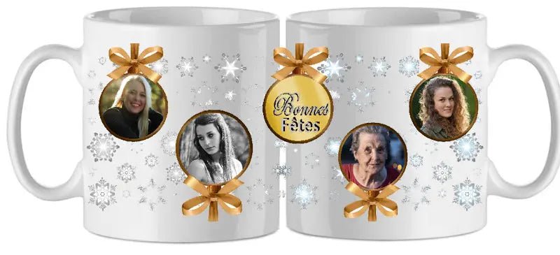 Mug-noel joyeux noel 4 photos (ref-69989)
