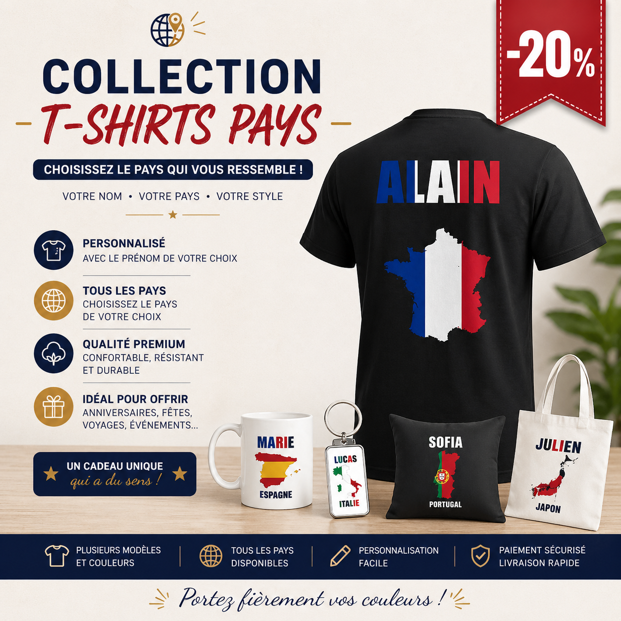17 T-Shirt Pays