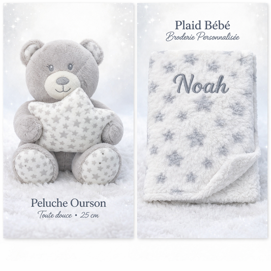 Plaid bébé personnalisé avec prénom