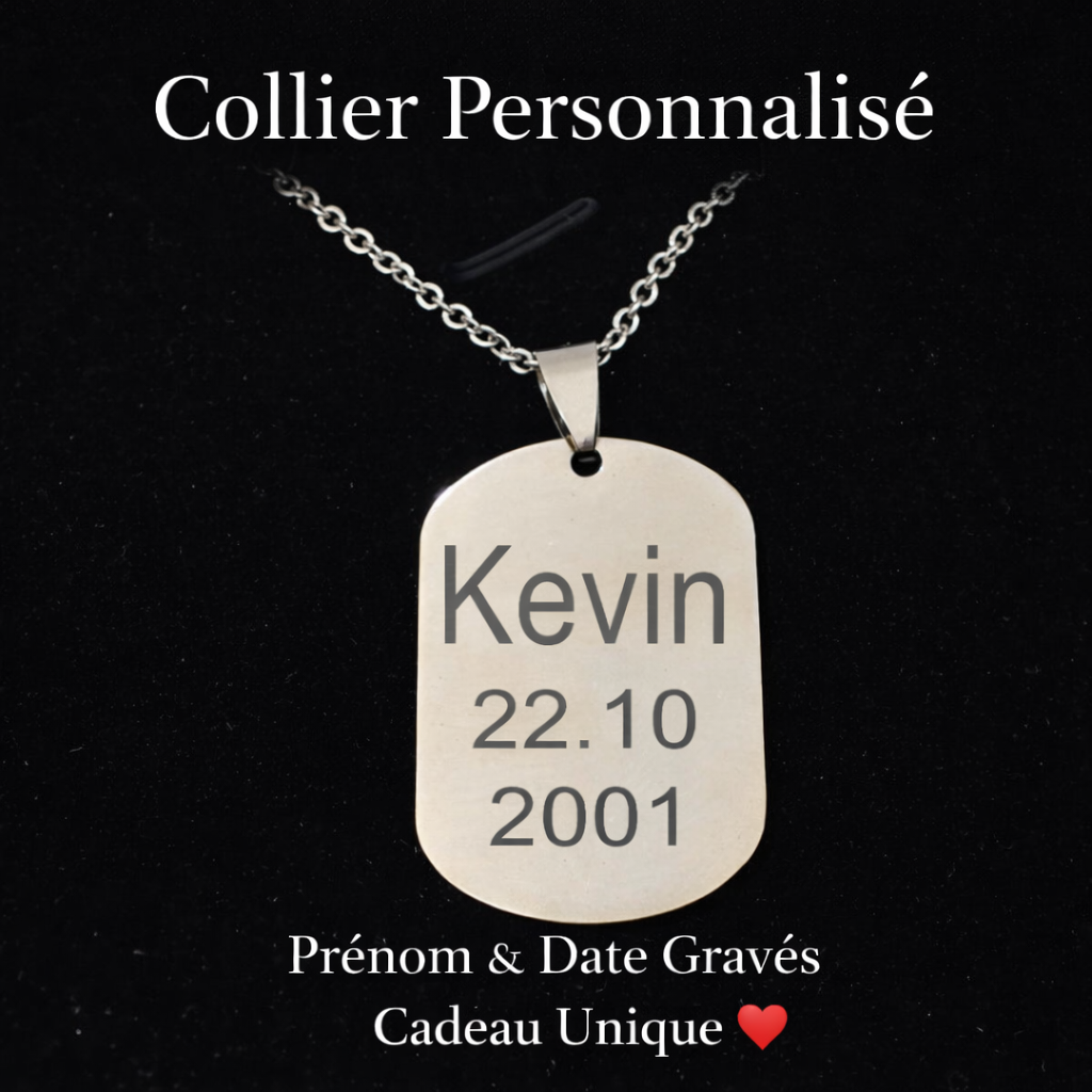 medaillon-texte acier rectangle