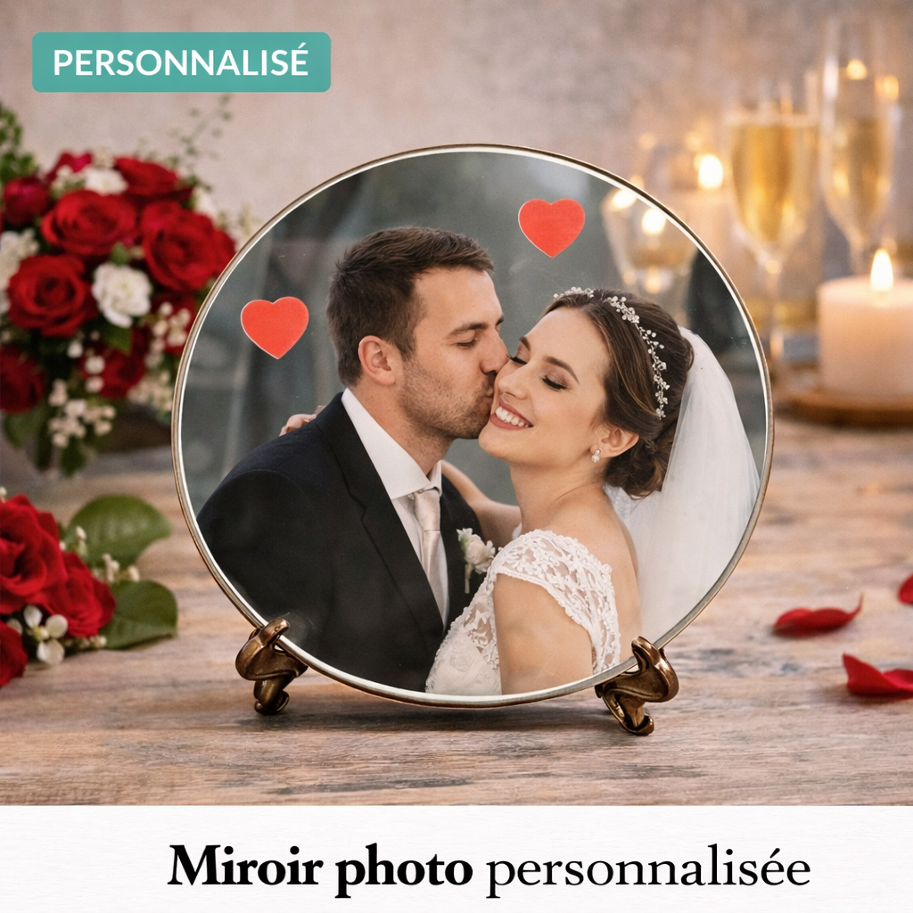 
Miroir imprimé personnalisé photo et texte
