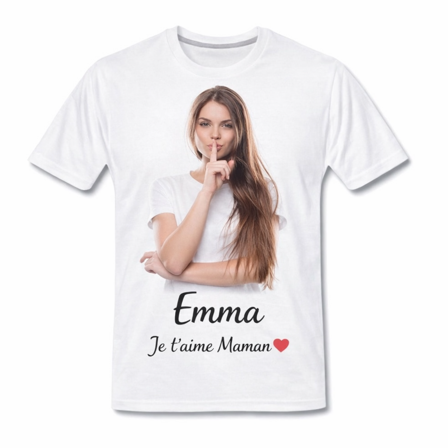 T-shirt personnalisé photo et prénom – Cadeau personnalisé original
