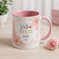 Mug bicolore personnalisé avec prénom ou photo – Idée cadeau originale pas cher 🎁