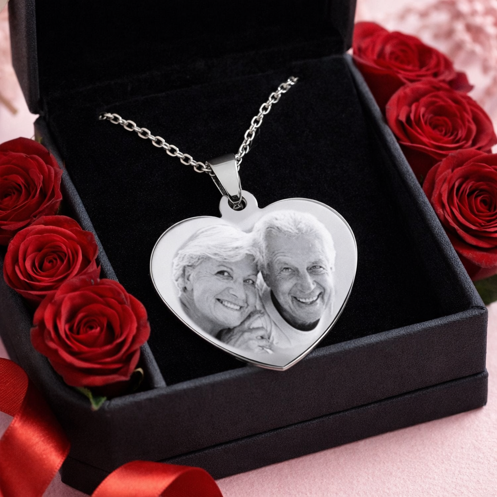 medaillon photo acier coeur mm (REF-78829)