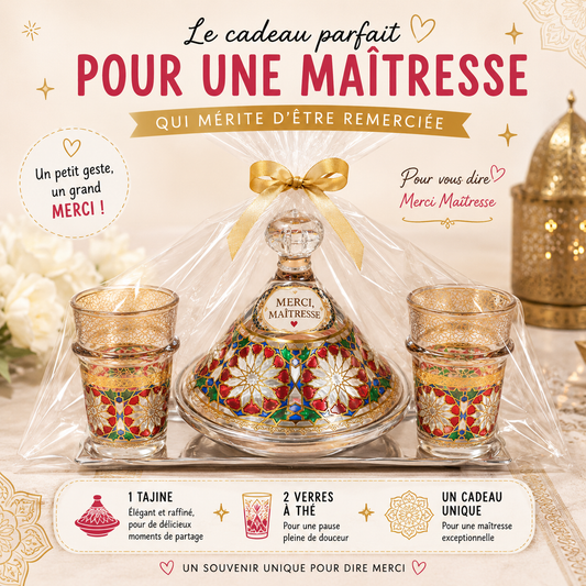 mini tajine + 2 verres à thé