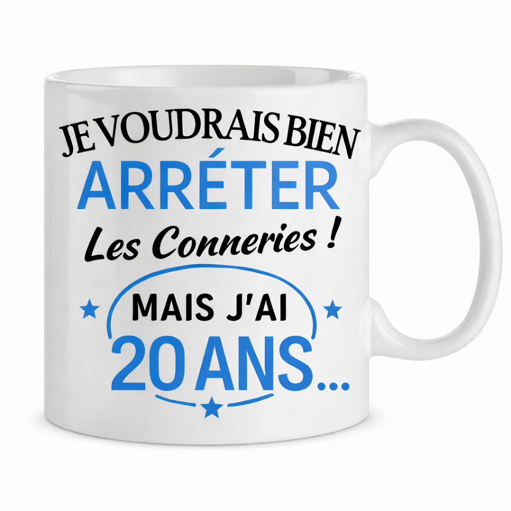 Mug-anniversaire-humour je voudrais bien arrêter