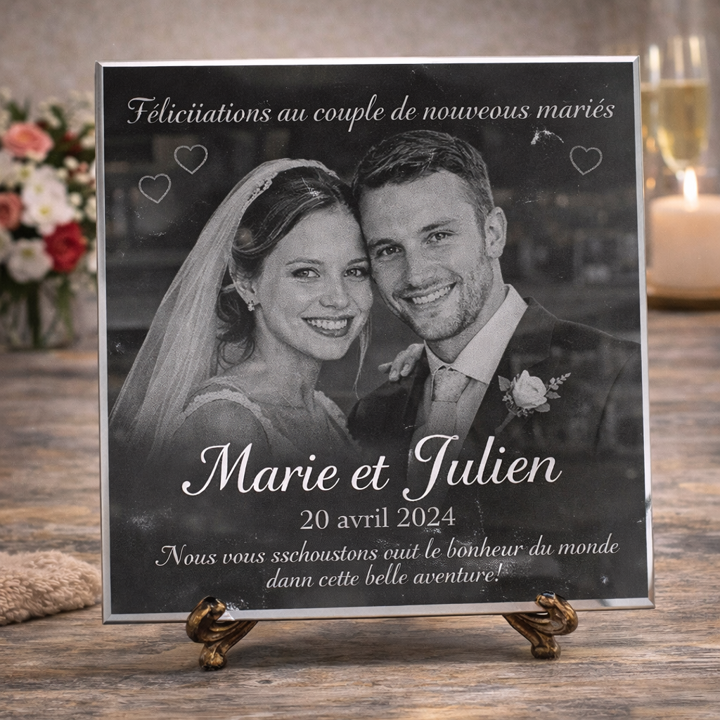 Miroir personnalisé cadeau couple