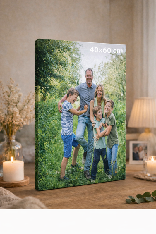Toile photo personnalisée 40x60 avec photo famille