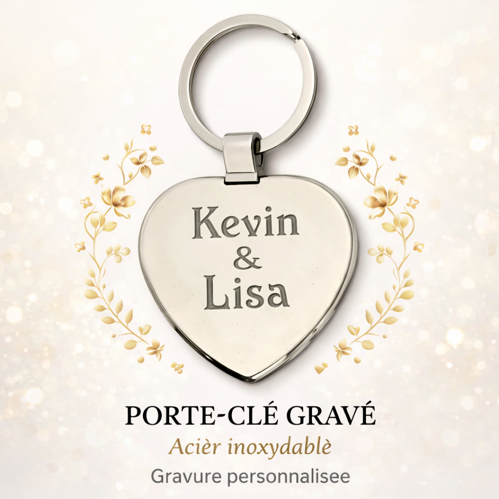 Porte-clef-grave coeur (REF-74706)