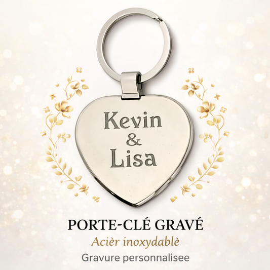 Porte-clef-grave coeur (REF-74706)