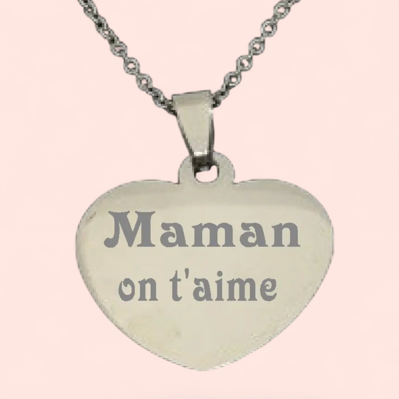 Médaillon cœur personnalisé avec gravure