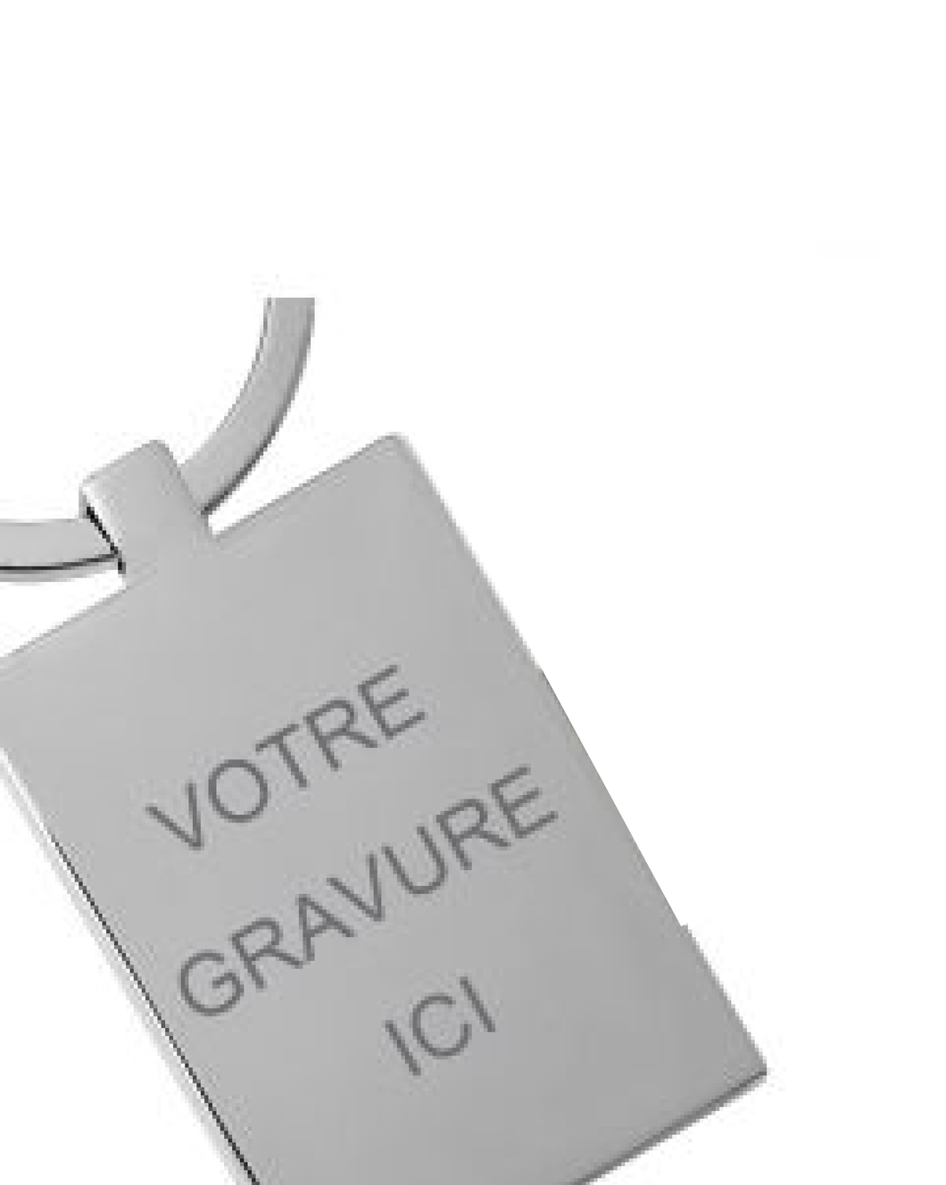 lot de 10 porte-clef-gravé rectangle