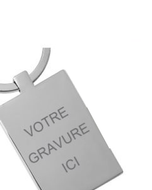 lot de 100 porte-clef-gravé rectangle