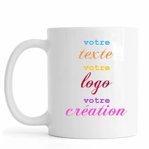 Lot de 10 mug - personnalisé (ref - 63774) - Mug personnalisé | Shopping cadeaux 93