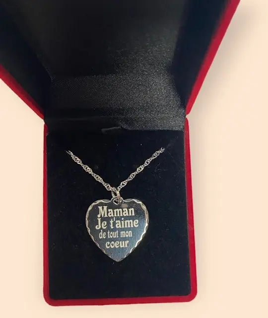 médaillon maman - medaillon texte | Shopping cadeaux 93
