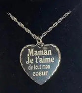 médaillon maman - medaillon texte | Shopping cadeaux 93