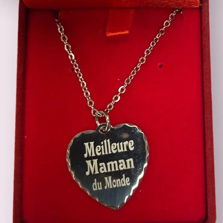 médaillon maman - medaillon texte | Shopping cadeaux 93