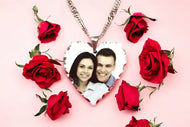 medaillon - photo aluminium coeur (REF - 13288) - medaillon photo | Shopping cadeaux 93