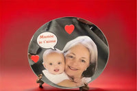 Miroir imprimé photo et texte rond 20cm (REF - 82070) - miroir | Shopping cadeaux 93