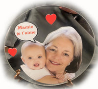 Miroir imprimé photo et texte rond 20cm (REF - 82070) - miroir | Shopping cadeaux 93