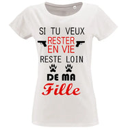 T-shirt-humour rester en vie shopping cadeaux 93