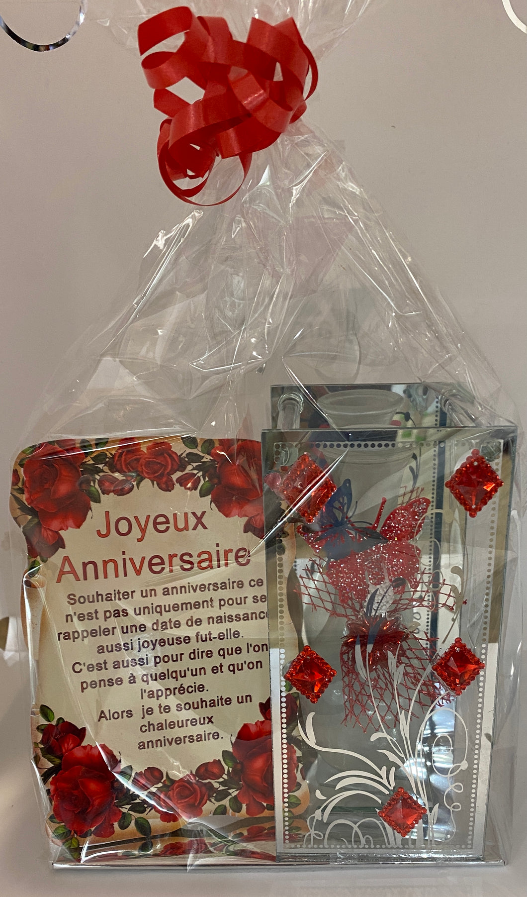 shoppingcadeaux93 ensemble joyeux anniversaire , vase + parchemin