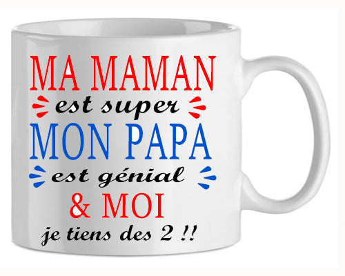 shoppingcadeaux93 mug , papa , maman