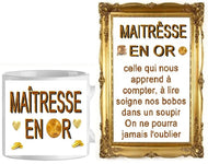 Ensemble cadeau - maitresse or (ref - 44883) - Mug+Parchemin | Shopping cadeaux 93