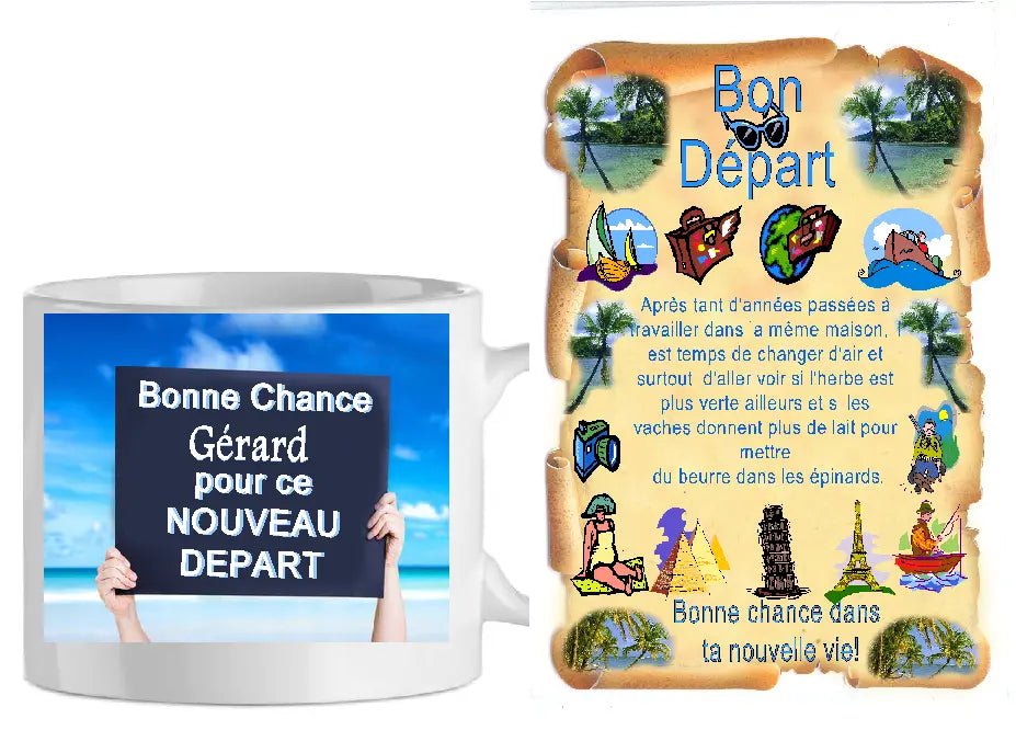 ensemble depart personnalise Gerard - ensemble depart | Shopping cadeaux 93