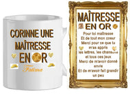 Ensemble - maitresse - petit - modele maitresse en or ( 2 modeles ) (ref - 29450) - mug+parchemin pm | Shopping cadeaux 93