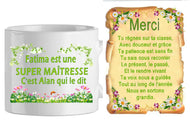 Ensemble - maitresse - petit - modele super maîtresse ( 3 modeles ) (ref - 78329) - mug+parchemin pm | Shopping cadeaux 93