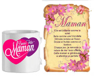 Ensemble - maman mug + parchemin coeur bonne fete (ref - 63654) - mug+parchemin | Shopping cadeaux 93