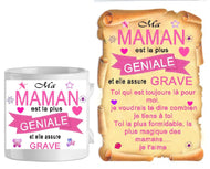 Ensemble - maman mug + parchemin ma maman geniale (ref - 77256) - mug+parchemin | Shopping cadeaux 93