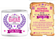 Ensemble - mug - parchemin maitresse n12 (ref - 51212) - mug+parchemin | Shopping cadeaux 93
