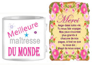 Ensemble - mug - parchemin maitresse n13 (ref - 10846) - mug+parchemin | Shopping cadeaux 93