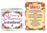 Ensemble - mug - parchemin maitresse n14 (ref - 92817) - mug+parchemin | Shopping cadeaux 93