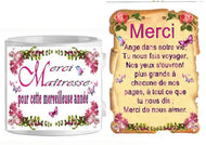 Ensemble - mug - parchemin maitresse n17 (ref - 46705) - mug+parchemin | Shopping cadeaux 93