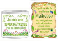 Ensemble - mug - parchemin maitresse n3 (ref - 59358) - mug+parchemin | Shopping cadeaux 93