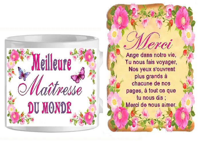 Ensemble-mug-parchemin maitresse n6 (ref-84985)