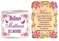 Ensemble - mug - parchemin maitresse n6 (ref - 84985) - mug+parchemin | Shopping cadeaux 93